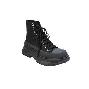 Alexander McQueen Womens Platform Lace Up Tread Ankle Boots Black Size 38.5 8.5